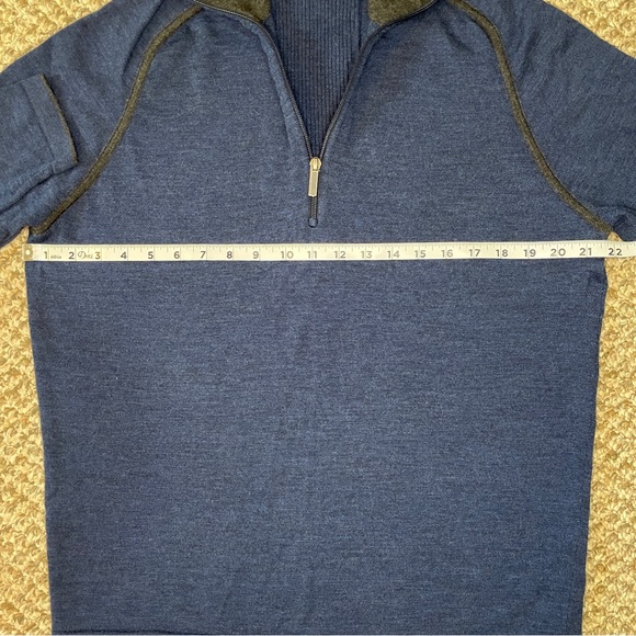 Smartwool Classic Thermal Merino Base Layer 1/4 Zip - Blue Heather - Picture 11 of 16